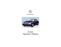 2000 Mercedes-Benz S Class Owner's Manual