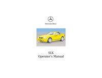 2001 Mercedes-Benz SLK Class Owner's Manual