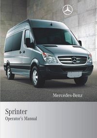 2006 Mercedes Benz Sprinter Owner's Manual