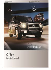 2009 Mercedes-Benz G Class Owner's Manual