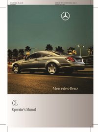 2010 Mercedes-Benz CL Class Owner's Manual