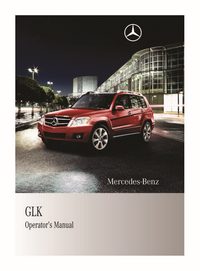 Mercedes GLK-Class X204 Owner's Manual