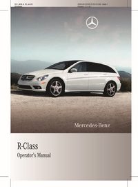2010 Mercedes-Benz R Class Owner's Manual