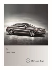 2011 Mercedes-Benz CL Class Owner's Manual