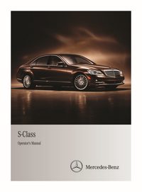 2011 Mercedes-Benz S Class Owner's Manual