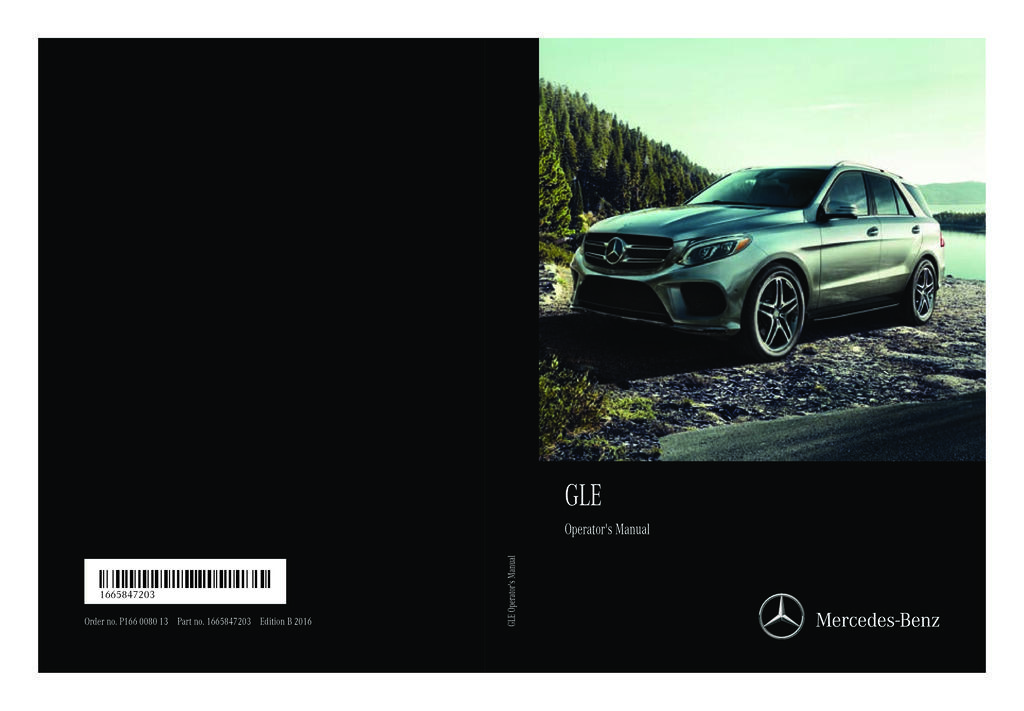 2016 Mercedes-Benz GLE 350 Owner's Manual